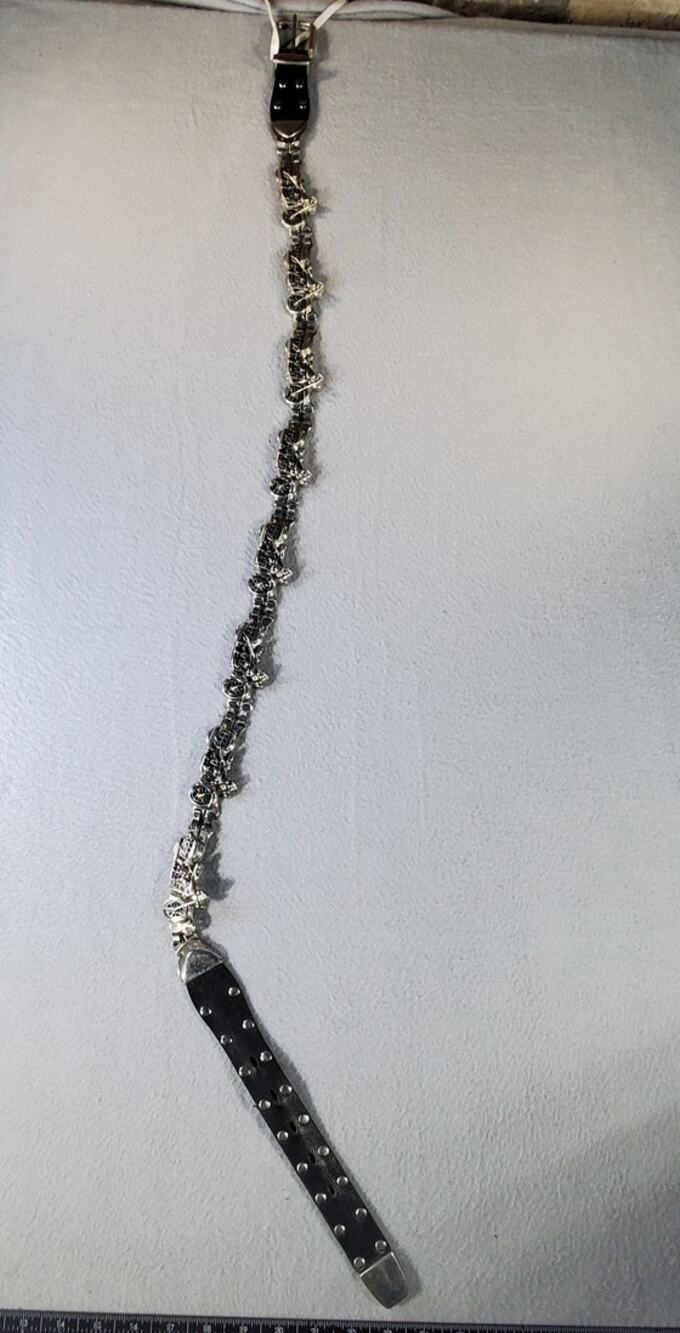 Vintage Y2K Motorcycle Metal Chain Belt Chopper Biker Rocker Size Large chopper